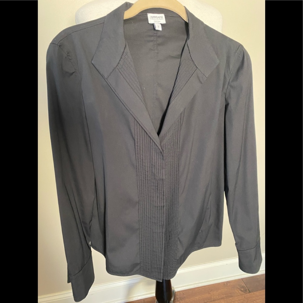 ARMANI COLLEZIONI Shirt size S black cotton